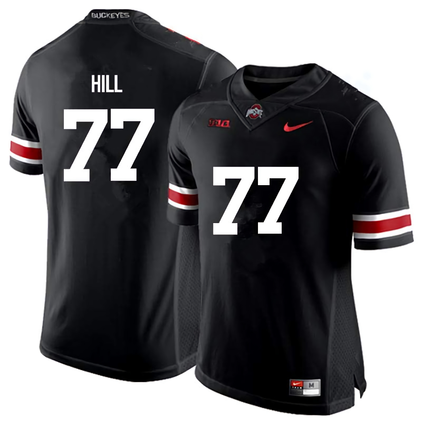 Michael Hill Ohio State Buckeyes Men's NCAA #77 Nike Black College Stitched Football Jersey EYY4356WU